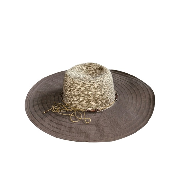 Rima Beach World Straw and Brown Grosgrain Ribbon Sunhat Designed in St.Maarten - Picture 2 of 14